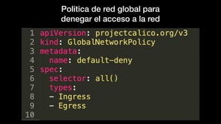 Politica de red global para
denegar el acceso a la red
 