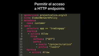 Permitir el acceso
a HTTP endpoints
 