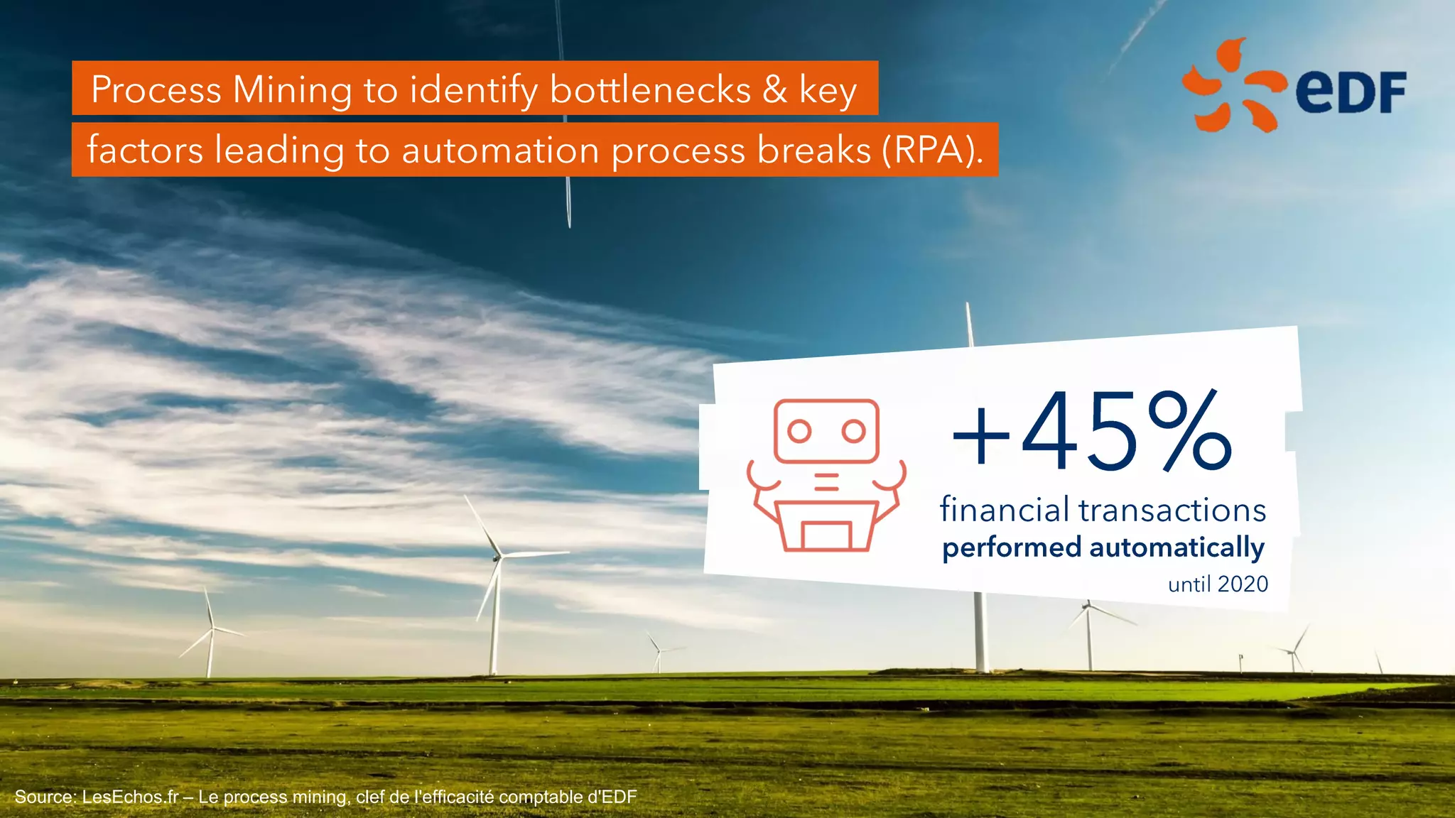 11 |Source: LesEchos.fr – Le process mining, clef de l'efficacité comptable d'EDF
 