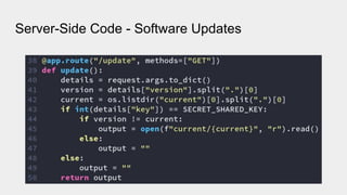 Server-Side Code - Software Updates
 