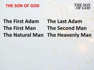 The Son Of God | PPTX