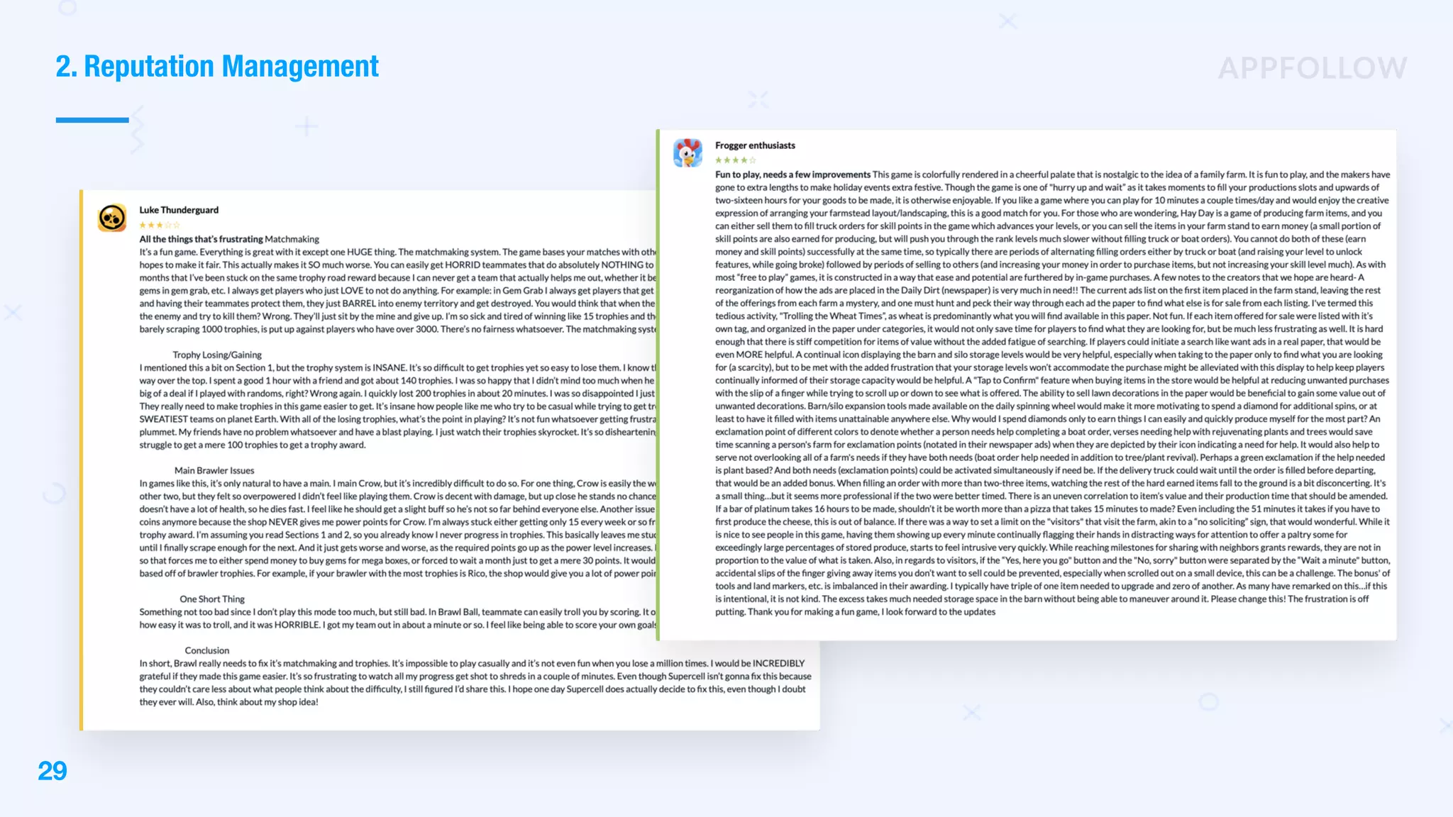 2. Reputation Management
29
 