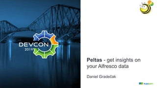 Peltas - get insights on
your Alfresco data
Daniel Gradečak
 