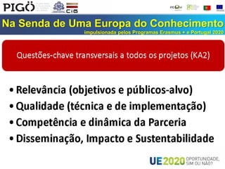 Na Senda de Uma Europa do Conhecimento
impulsionada pelos Programas Erasmus + e Portugal 2020
 