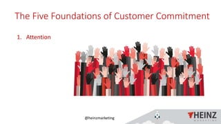 @heinzmarketing
The Five Foundations of Customer Commitment
1. Attention
 