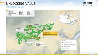 UNLOCKING VALUE
in the Abitibi Gold Belt
7
ABITIBI
Greenstone
Belt
200M
Au oz
Produced
30M
Au oz
Reserves
 