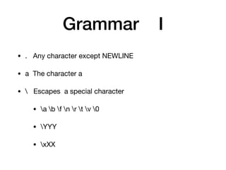 [2019.05] HST - RegEx 101 ~ 1001 | PPT