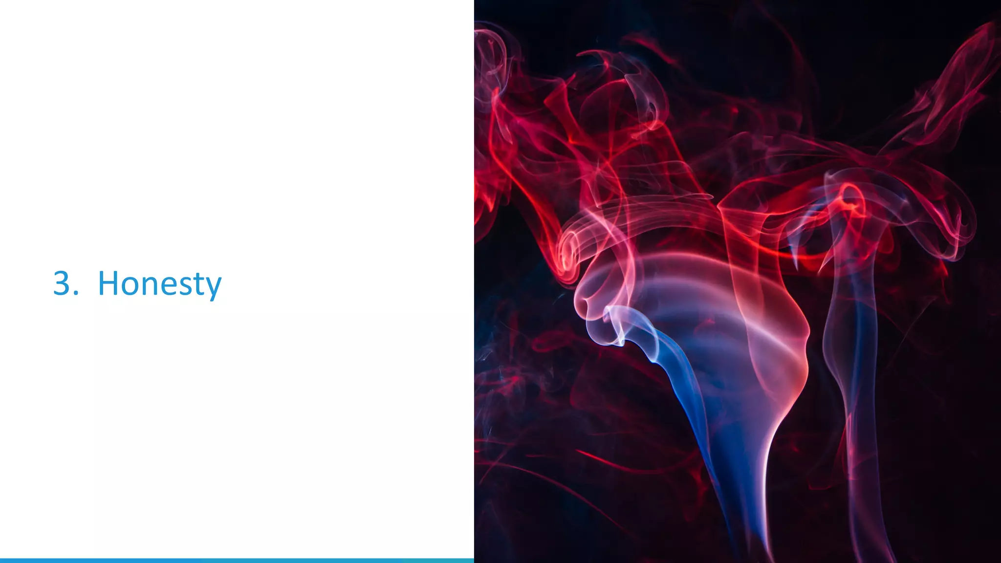 3. Honesty
 