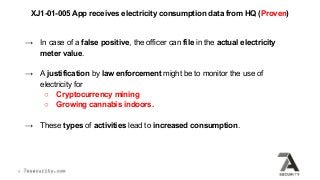 → In case of a false positive, the officer can file in the actual electricity
meter value.
→ A justification by law enforc...