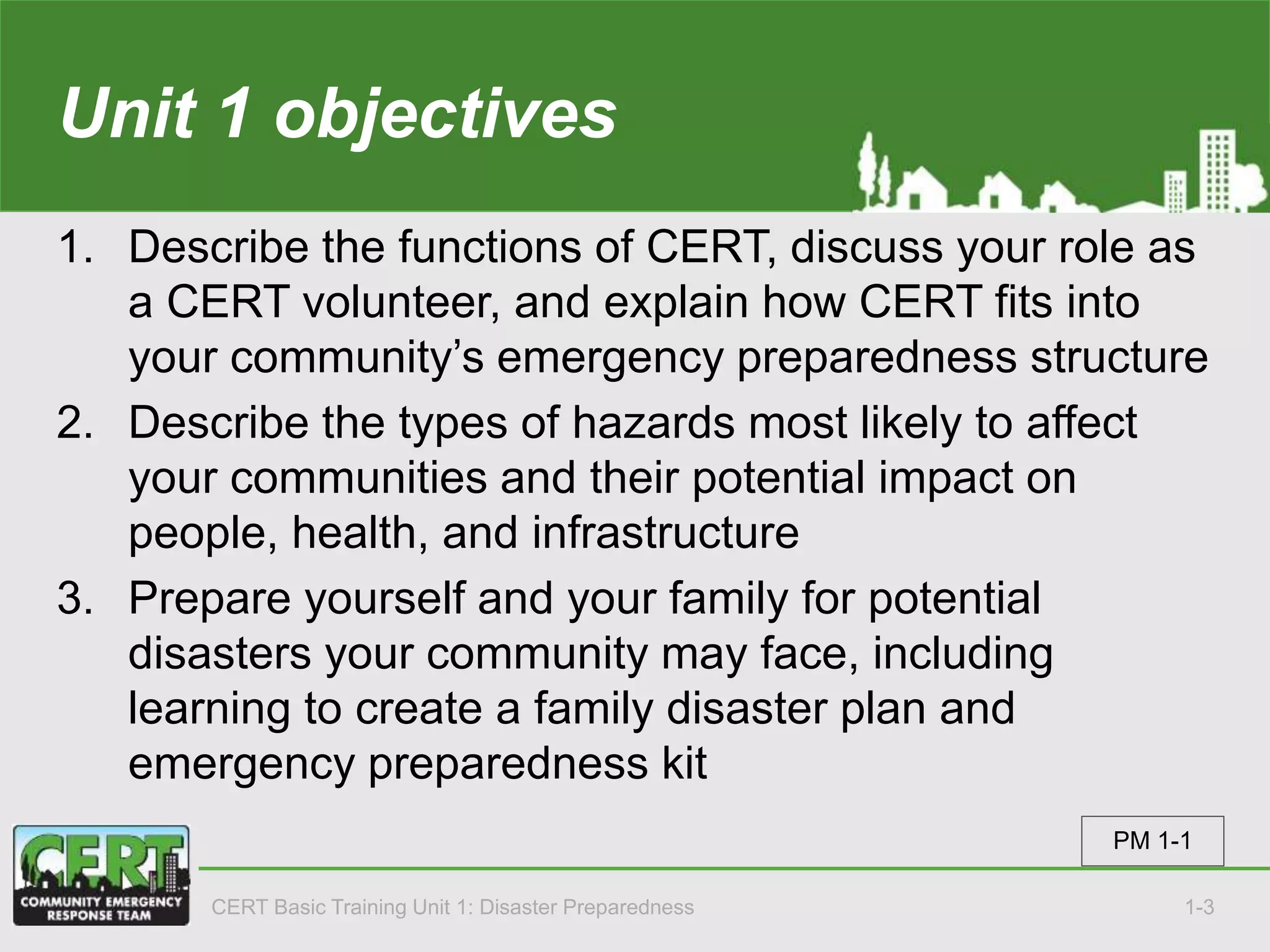 Basics of CERT - Community Emergency Response Team | PPTX