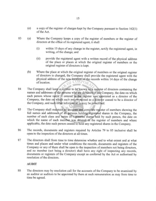 Arnaki Ltd BVI Memorandum & Articles of Association