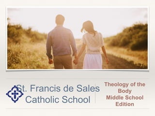 Theology of the
Body
Middle School
Edition
St. Francis de Sales
Catholic School
 