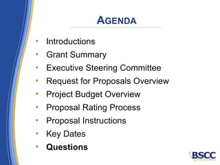 2019-2020 Youth Reinvestment Grant Bidders-Conference-Slides | PPT