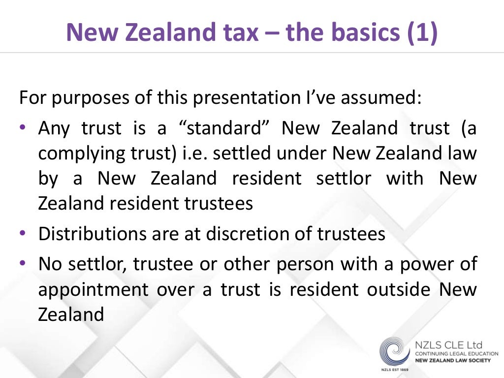 New Zealand Law Society Taxation and offshore beneficiaries