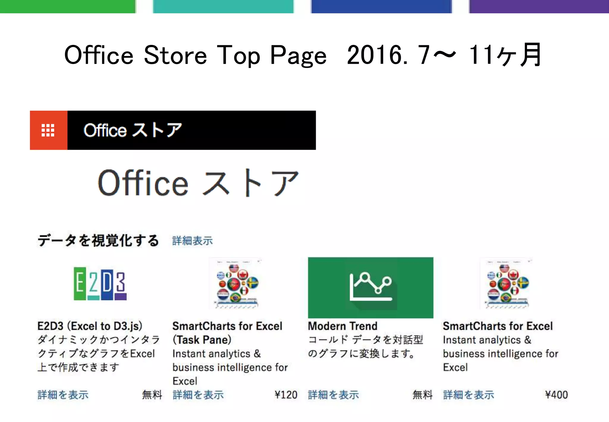 Office Store Top Page 2016. 7〜 11ヶ月
 