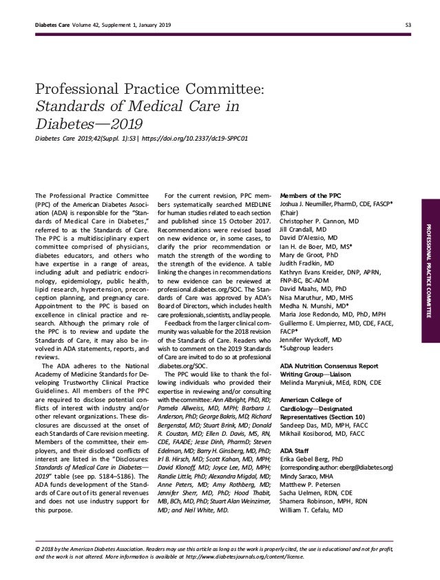 Table Of Contents Diabetes Care Table Of Contents Diabetes Care