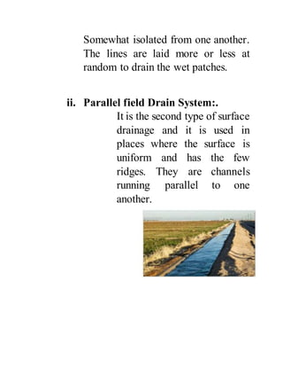 Parallel Ditch System Agriculture Land Drainage | DOCX