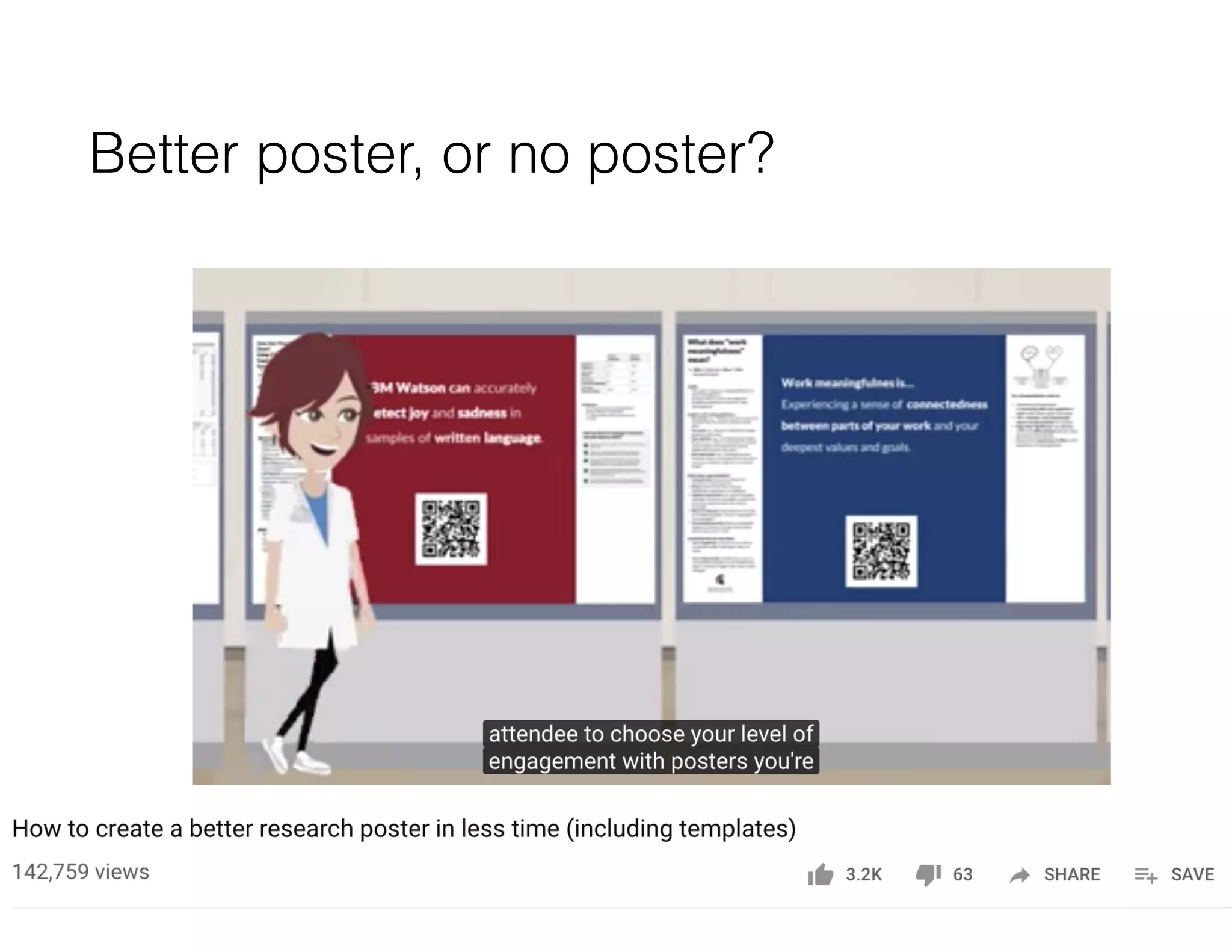 Better poster, or no poster?
 