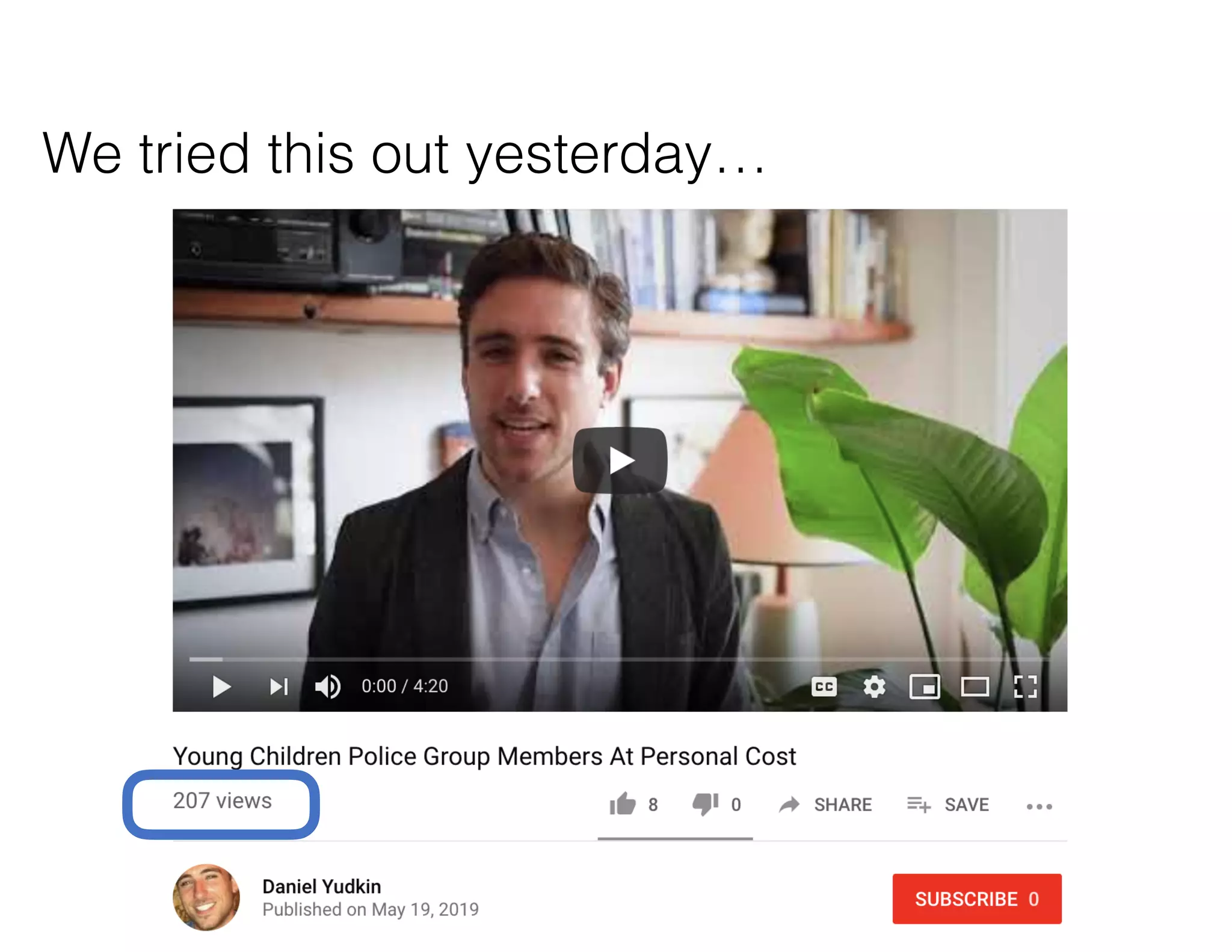 We tried this out yesterday…
 