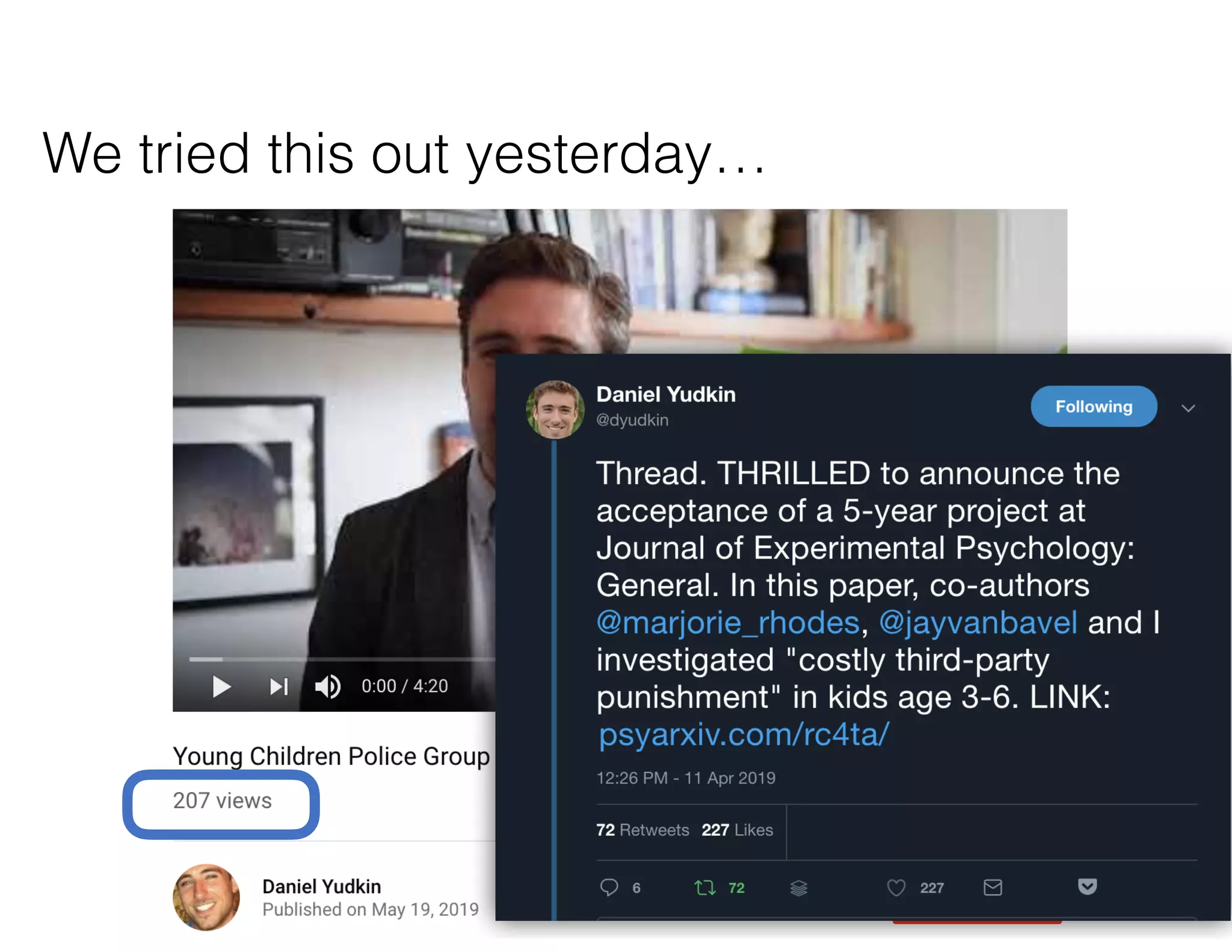 We tried this out yesterday…
 