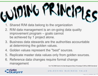 DataEd Webinar: Reference & Master Data Management - Unlocking Business ...