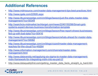 DataEd Webinar: Reference & Master Data Management - Unlocking Business ...