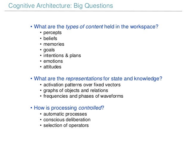 The Root Of Cognitive Architecture