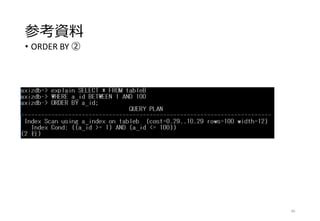 参考資料
• ORDER BY ②
60
 