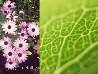 detalhe vs. macro
 