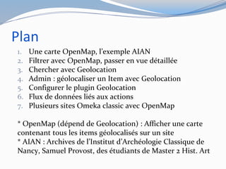 Cartographie des items avec Omeka Classic | PDF