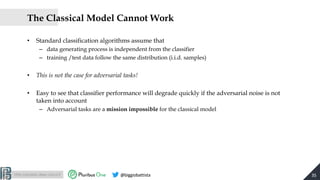 http://pralab.diee.unica.it @biggiobattista
The Classical Model Cannot Work
• Standard classification algorithms assume th...