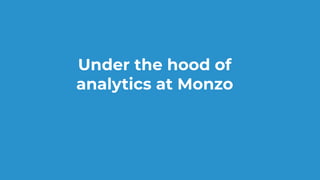 Under the hood of
analytics at Monzo
 
