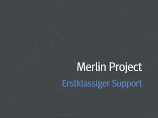 Merlin Project
Erstklassiger Support
 