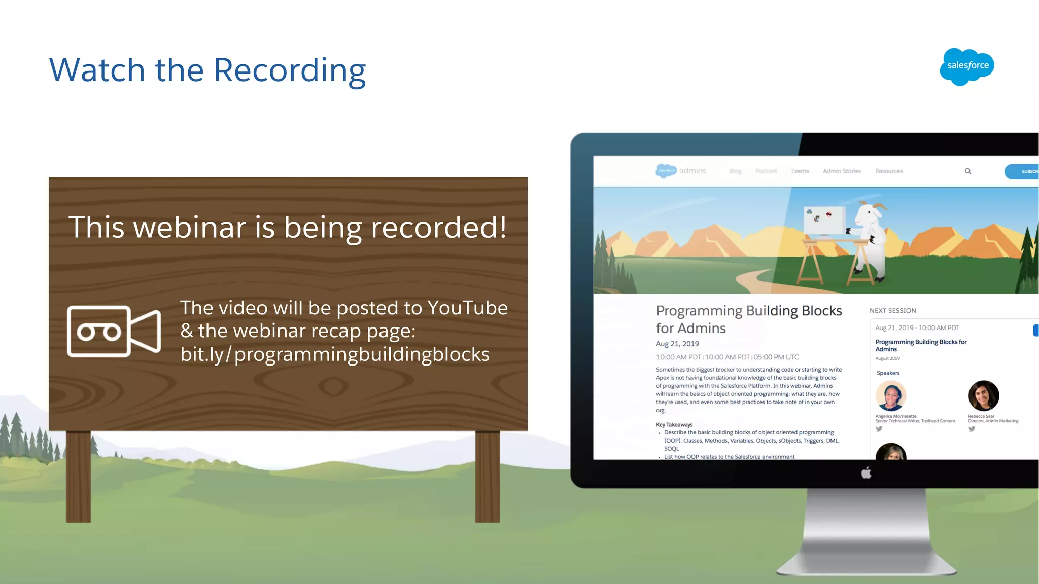 Watch the Recording
The video will be posted to YouTube
& the webinar recap page:
bit.ly/programmingbuildingblocks
This webinar is being recorded!
 