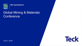 Global Mining & Materials
Conference
June 7, 2019
 