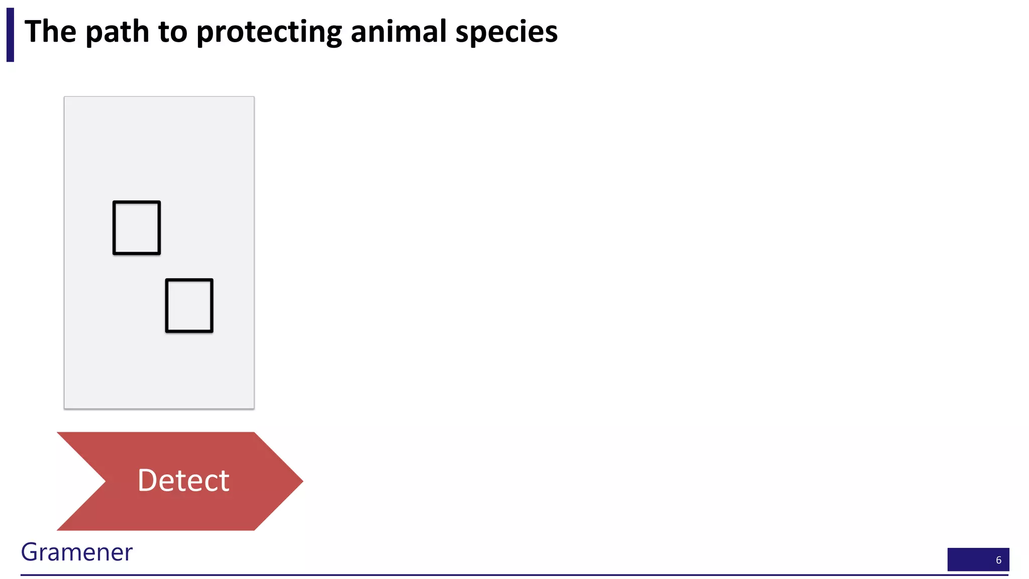 6Gramener
The path to protecting animal species
Detect
 