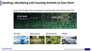 5Gramener
Spotting, Identifying and Counting Animals to Save them
Live Case Studies from Gramener’s partnership with Micro...