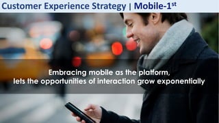 Embracing mobile as the platform,
lets the opportunities of interaction grow exponentially
Customer Experience Strategy | Mobile-1st
 