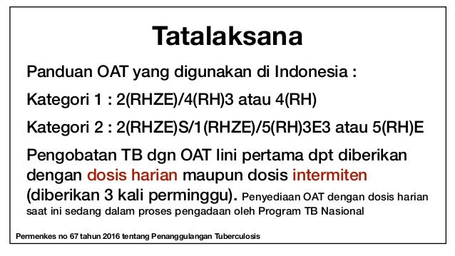 Diagnosis dan Tatalaksana TB Sensitif Obat