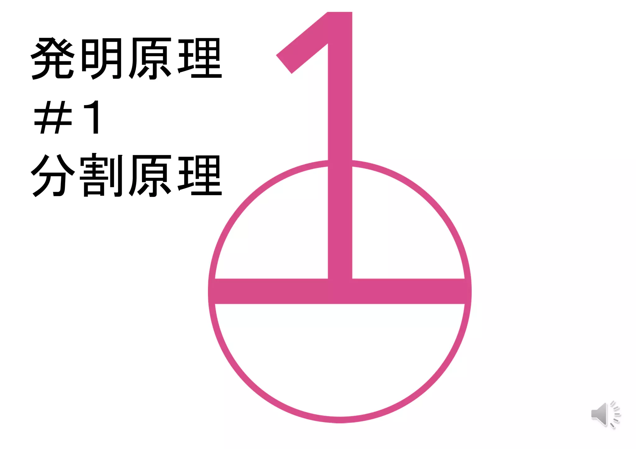 発明原理
＃１
分割原理
 