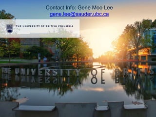 Contact Info: Gene Moo Lee
gene.lee@sauder.ubc.ca
 