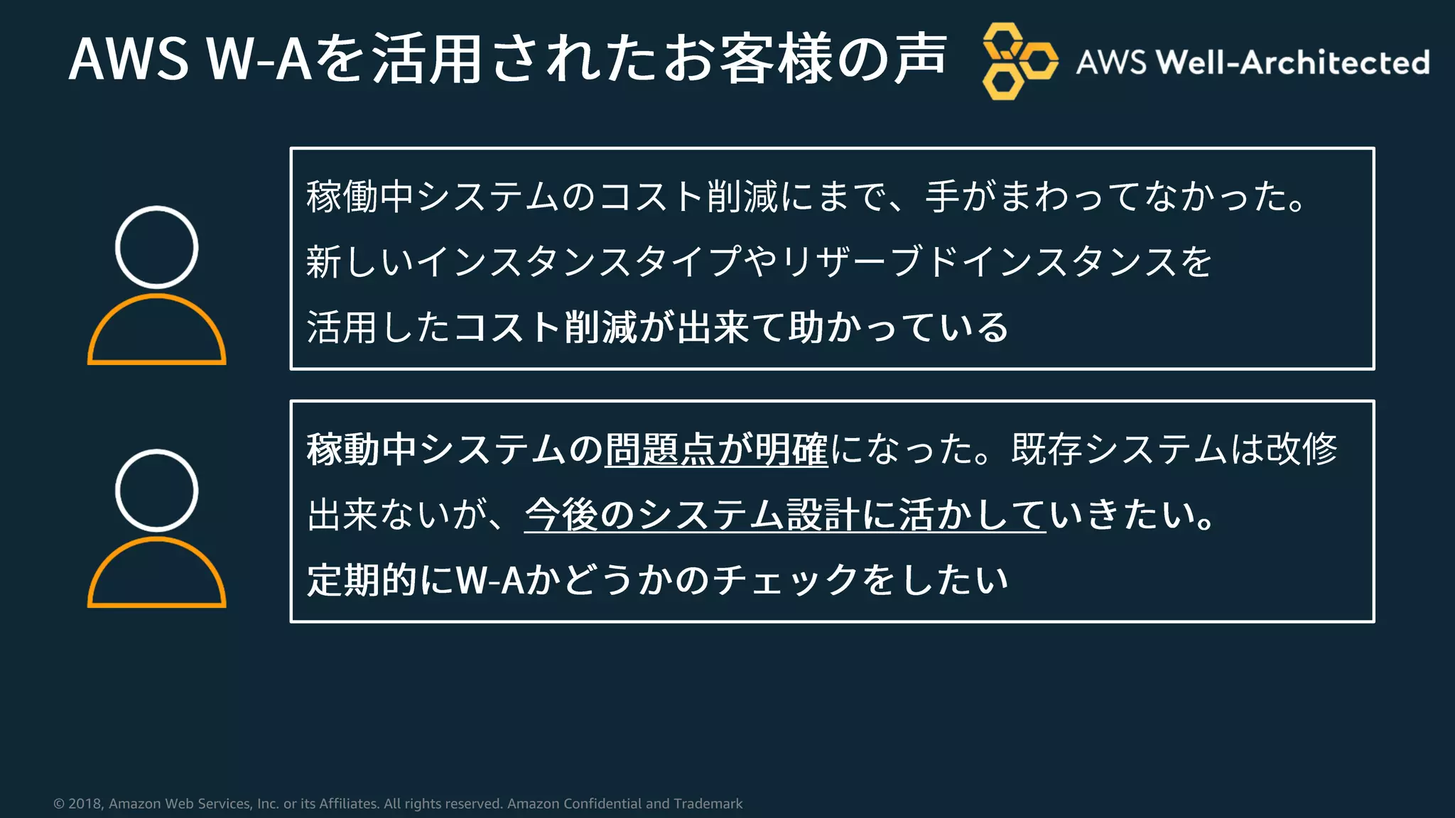 © 2018, Amazon Web Services, Inc. or its Affiliates. All rights reserved. Amazon Confidential and Trademark
 