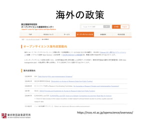
https://rcos.nii.ac.jp/openscience/overseas/
 