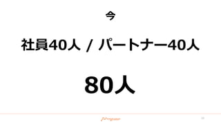 今
社員40人 / パートナー40人
80人
10
 
