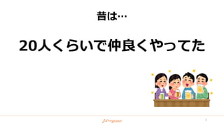 昔は…
20人くらいで仲良くやってた
9
 