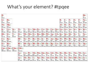What’s your element? #tpqee
 