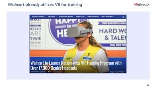 11
Walmart already utilizes VR for training
 