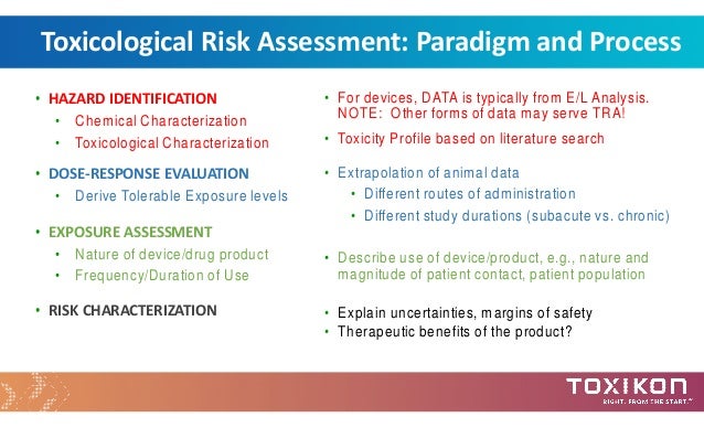 Toxicological Risk Assessment For Medical Devices Iso 10993 1
