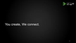You create, We connect.
37
 