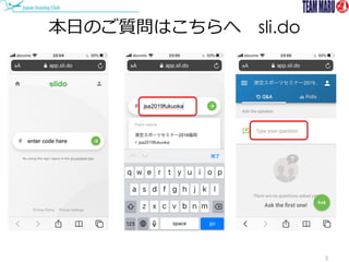 本日のご質問はこちらへ sli.do
3
 